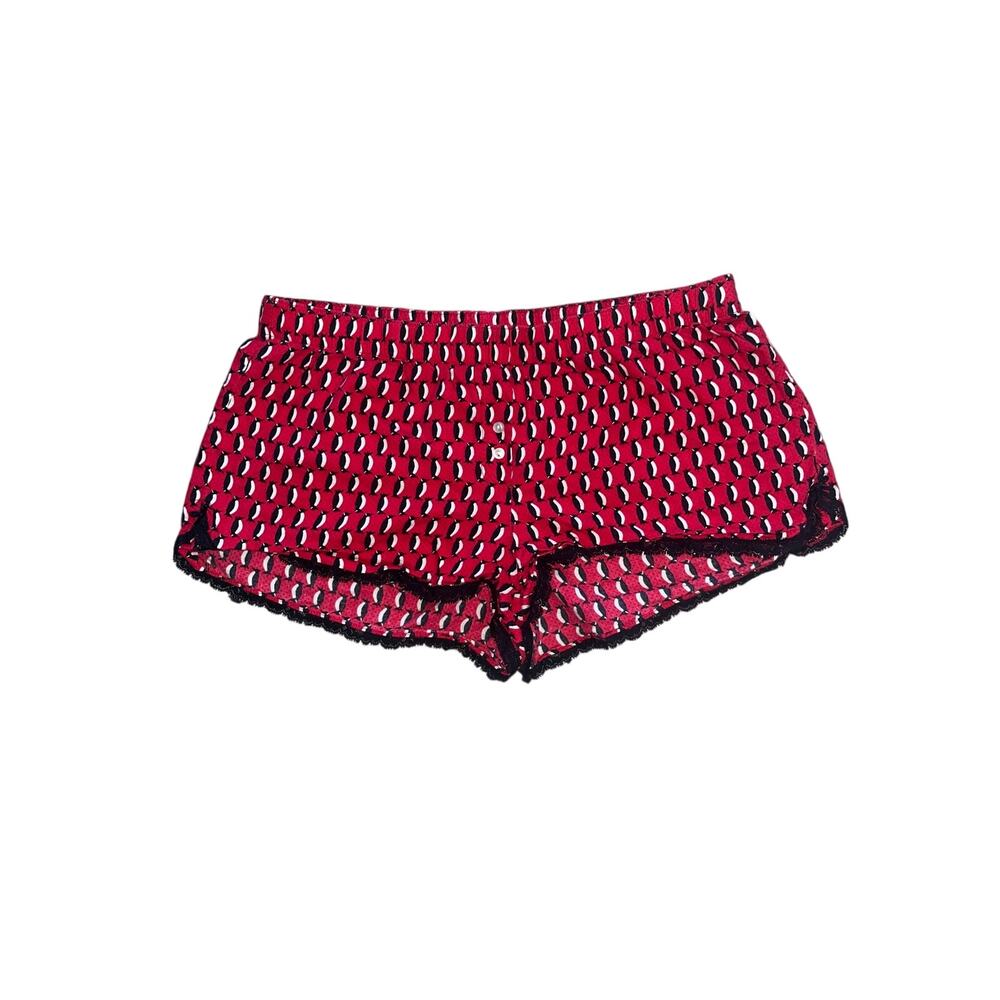 Victoria's Secret Penguin Print Pajama Shorts with Lace Trim - Size Small